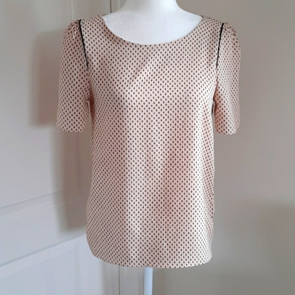 H&M Light Pink Puff Sleeve Floral Pattern